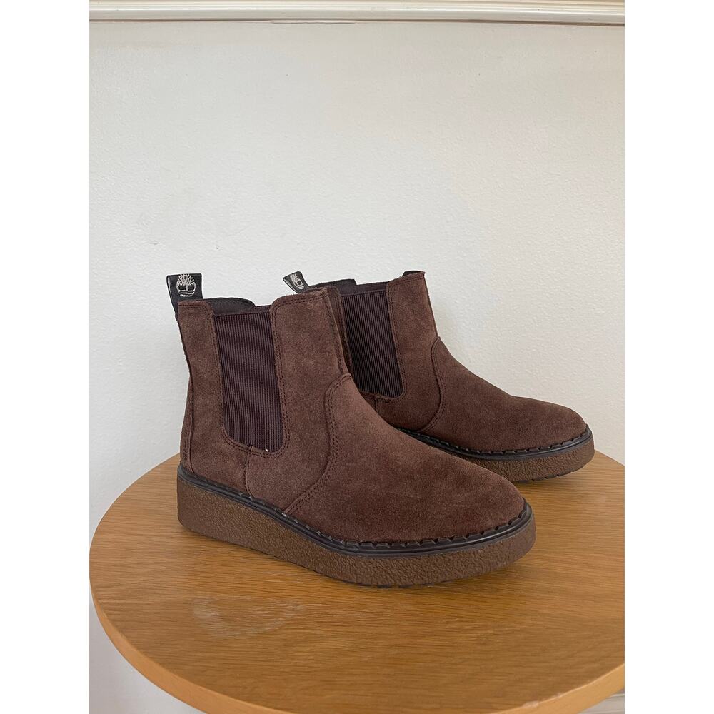 Timberland Chocolate Brown Suede Booties